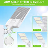 LED Parking Lot Light - PL Series With A&N BRACKET,320W,48000lumens,5000K,100-277V,Built in Photocell
