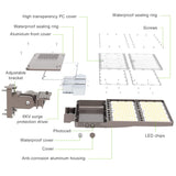 LED Parking Lot Light - PL Series With Arm Mount ,240W,36000lumens,5000K,100-277V,Dusk to Dawn