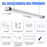 LED Shop Light - SL Series,100W,13000lumens,5000K,100-120V,with ON/Off Pull Chain