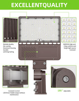 LED Parking Lot Light - PL Series With Slip Fit Mount ,150W,22500lumens,5000K,277-480V