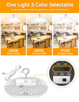 LED High Bay Light - BI Series,150W,22500lumens,Selectable Wattage&CCT,100-277V WITH US PLUG