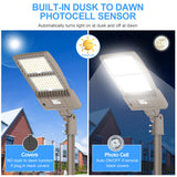 LED Parking Lot Light - SB Series With slip Fit Mount,320W,44800lumens,5000K,100-277V,Built in Photocell