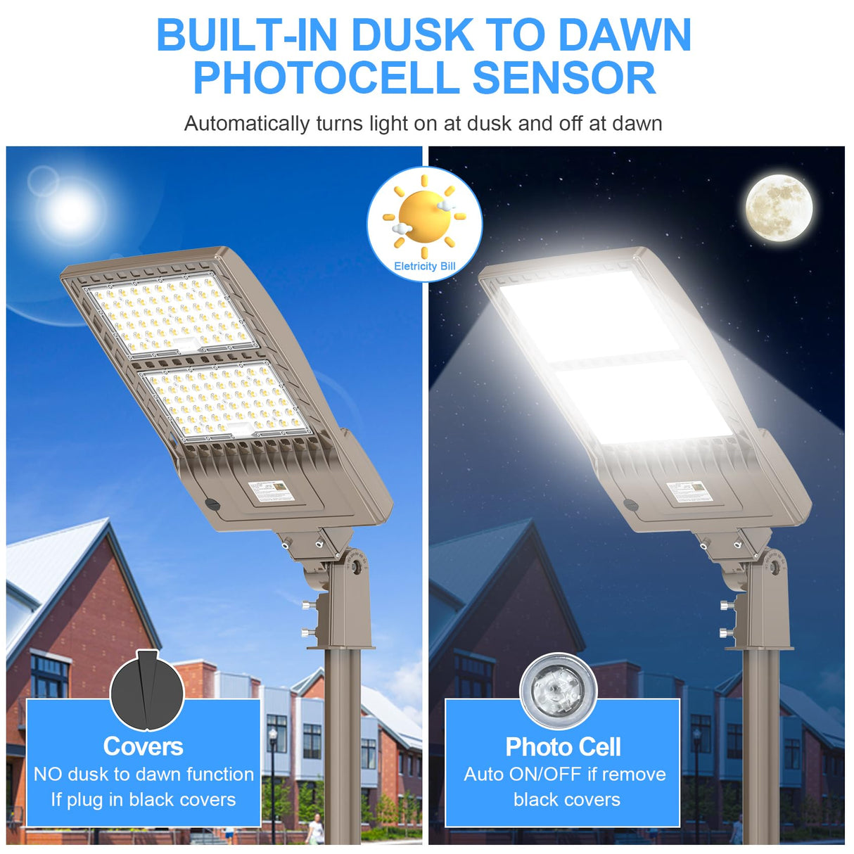 LED Parking Lot Light - SB Series With Slip Fit  Mount,450W,67500lumens,,5000K,100-277V,Built in Photocell