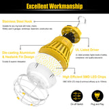 LED Temporary Work Light - LTW Series,100W,13000lumens,Selectable Wattage,5000K,100-277V,US PLUG