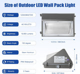 LED Wall Pack Light- WP Series,120W,16800lumens,Selectable Wattage & CCT,100-277V