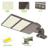 LED Parking Lot Light - PL Series With Arm Mount ,240W,36000lumens,5000K,100-277V,Dusk to Dawn