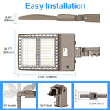 LED Parking Lot Light - SB Series With Slip Fit  Mount,400W,60000lumens,,5000K,277-480V,Built in Photocell