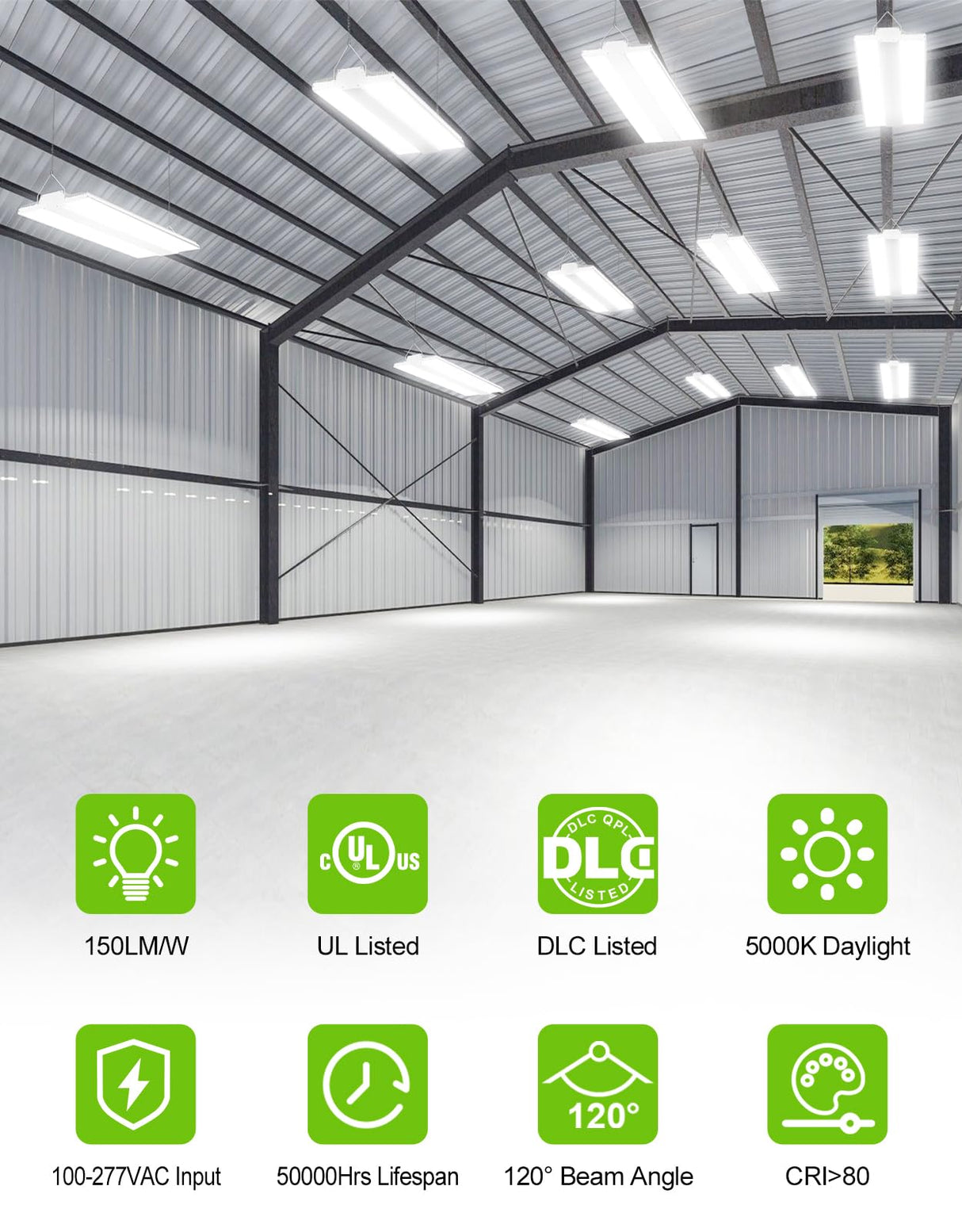 LED Linear High Bay Light - LHB Series,240W,36000lumens,5000K,100-277V