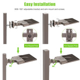 LED Parking Lot Light - PL Series With Arm Mount ,240W,36000lumens,5000K,100-277V,Dusk to Dawn
