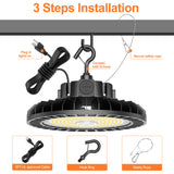 NGTLIGHT LED High Bay Light - UFO05 Series,240W,36000lumens,Selectable Wattage&CCT,100-277V,US PLUG