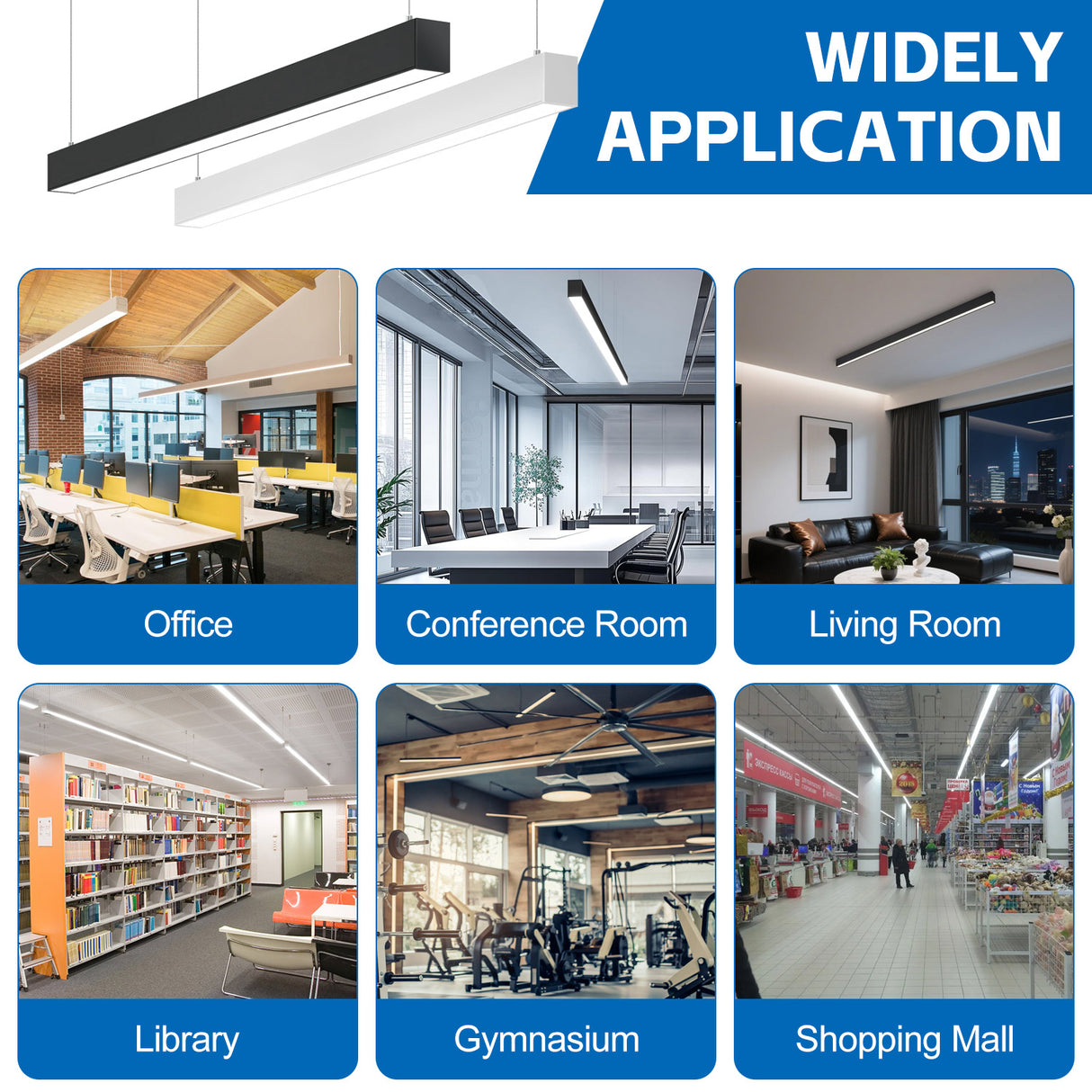 LED Architectual Light - LST Series,50W,6500lumens,Selectable Wattage & CCT,100-277V,4FT,4 Pack