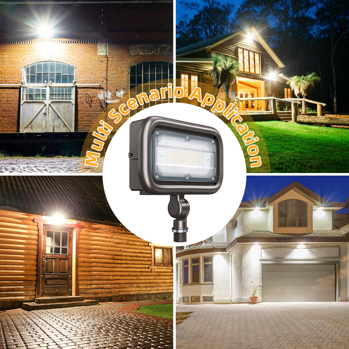 LED Knuckle Flood Light - KFL Series,30W,4000K,100-277V