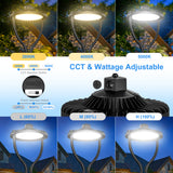 NGTLIGHT LED Post Circle Light - PCA Series, 60W-150W, Selectable Wattage & CCT, 100-277V, Dusk to Dawn
