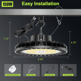 LED High Bay Light - UFO05 Series,150W,22500lumens,Selectable Wattage,5000K,100-277V,With MICROWAVE EXPANSION PORT 120°