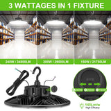 LED High Bay Light - PRO Series, 240W,34800lumens, Selectable Wattage,277-480V