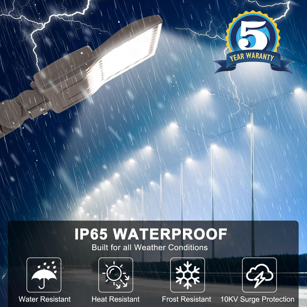 LED Parking Lot Light - SB Series With slip Fit Mount,150W,21000lumens,5000K,277-480V