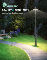 LED Post Top Light- PTA Series,60W,8400lumens,Selectable Wattage & CCT,100-277V,Dusk to Dawn Optional