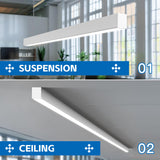 NGTLIGHT LED Architectual Light - LST06 Series, 50W, Selectable Wattage&CCT, 120-277V, 0-10V DIMMABLE, 4FT, 2 Pack