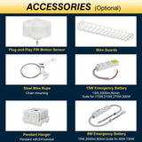NGTLIGHT LED Linear High Bay Light - LHB06 Series,165W,Selectable Wattage & CCT,120-277V