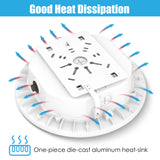 LED  Round Canopy Light - CP Series,100W,Selectable Wattage & CCT,100-277V,Dusk to Dawn
