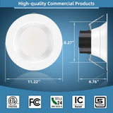 10"LED Commercial Down Light  - DNL Series,40W,5000lumens,Selectable Wattage & CCT,120-347V,4 Pack