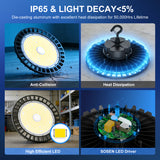 NGTLIGHT LED High Bay Light - UFO05 Series, 150W, 5000K, 100-277V, 120° Beam Angle, 0-10V DIMMABLE, US Plug