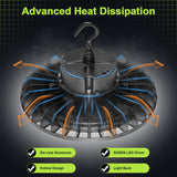 LED High Bay Light - UFO05 Series,150W,22500lumens,Selectable Wattage,5000K,100-277V,With MICROWAVE EXPANSION PORT 120°