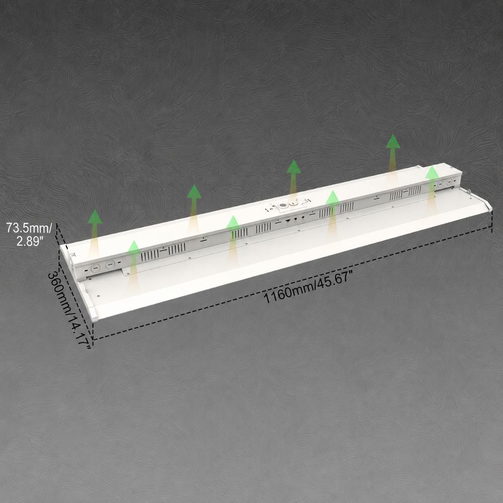 NGTLIGHT LED Linear High Bay Light - LHB07 Series,300W,Selectable Wattage & CCT,120-277V,4FT,2 Pack Application