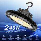 NGTLIGHT LED High Bay Light - UFO05 Series, 240W, Selectable Wattage&CCT, 100-277V, 90° Beam Angle