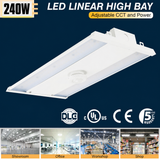 NGTLIGHT LED Linear High Bay Light - LHB06 Series, 240W, Selectable Wattage&CCT, 120-277V, 2 Pack