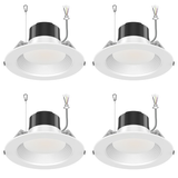 10"LED Commercial Down Light - DNL Series, 40W, Selectable Wattage&CCT, 120-347V, 4 Pack