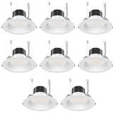 10"LED Commercial Down Light - DNL Series, 40W, Selectable Wattage&CCT, 120-347V, 4 Pack