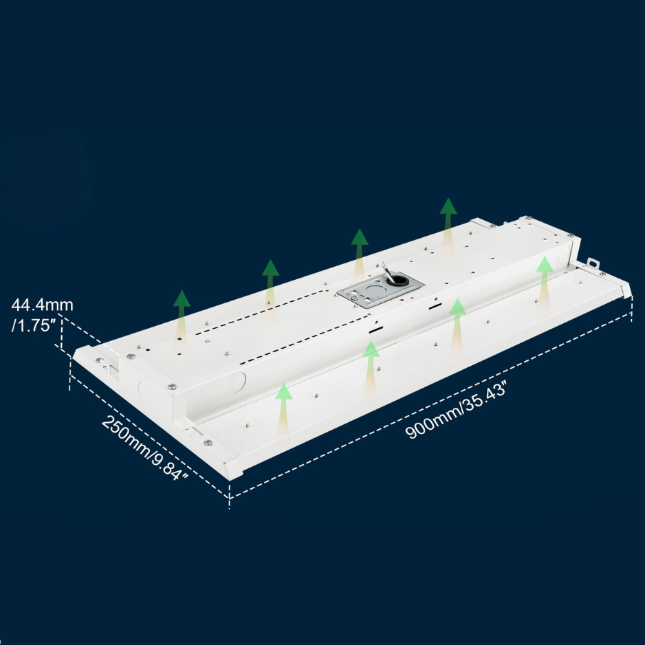NGTLIGHT LED Linear High Bay Light - LHB06 Series,350W,Selectable Wattage & CCT,120-277V,2 Pack Application