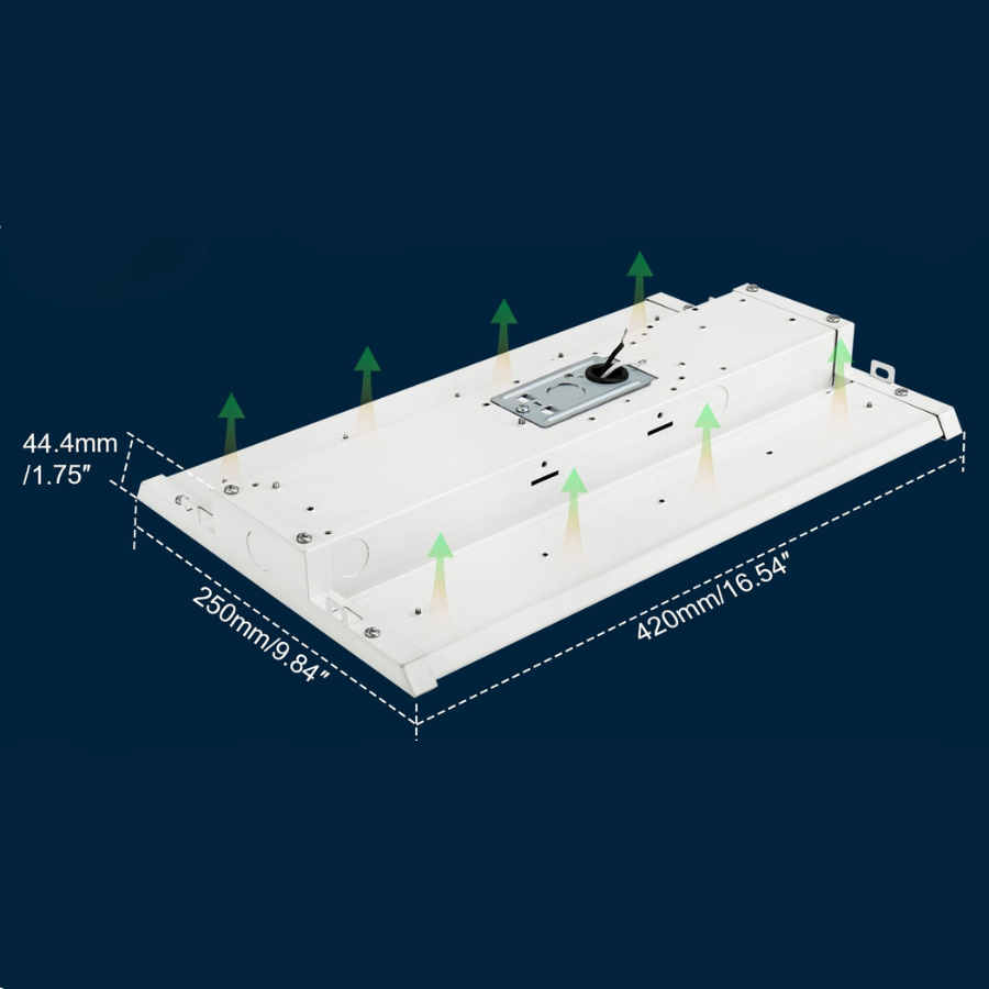 NGTLIGHT LED Linear High Bay Light - LHB06 Series,165W,Selectable Wattage & CCT,120-277V Application