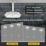 LED Canopy Light  - CPG Series,100W,14000lumens,Selectable Wattage & CCT,100-277V,with Photocell