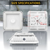 LED Canopy Light  - CPG Series,100W,14000lumens,Selectable Wattage & CCT,100-277V,with Photocell