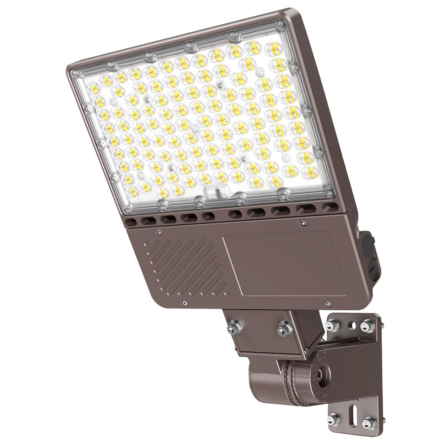 LED Parking Lot Light - PL Series With A&NBRACKET,150W,22500lumens,Selectable Wattage & CCT,100-277V, Built in Photocell