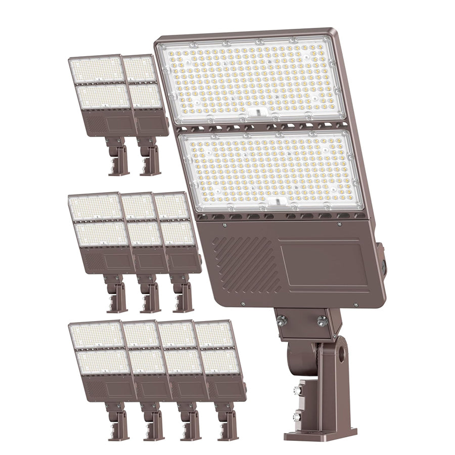 LED Parking Lot Light - PL Series With A&N BRACKET,320W,48000lumens,5000K,277-480V,Built in Photocell