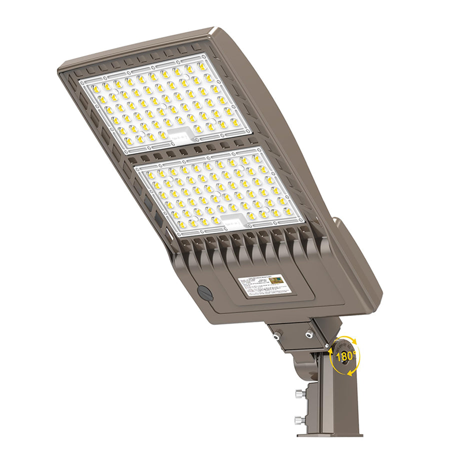 LED Parking Lot Light - SB Series With slip Fit Mount,320W,44800lumens,5000K,100-277V,Built in Photocell