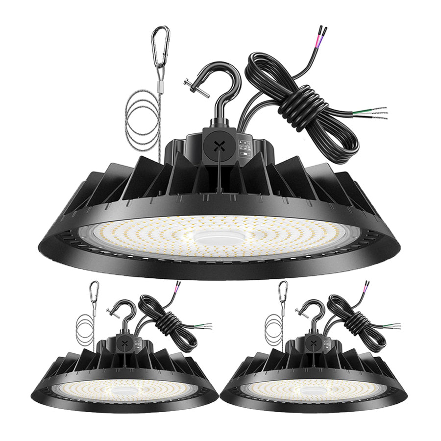 LED High Bay Light - UFO02 Series,300W,45000lumens,Selectable Wattage,5000K,277-480V
