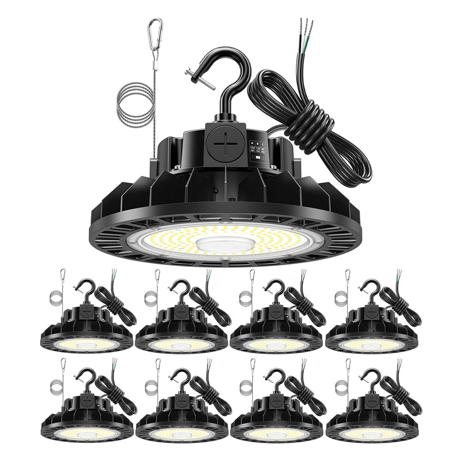 LED High Bay Light - UFO05 Series,150W,22500lumens,Selectable Wattage,5000K,277-480V