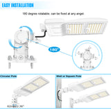 LED Parking Lot Light - SB Series With A&N Mount 400W,60000lumens,Selectable Wattage,5000K,100-277V,Built in Photocell