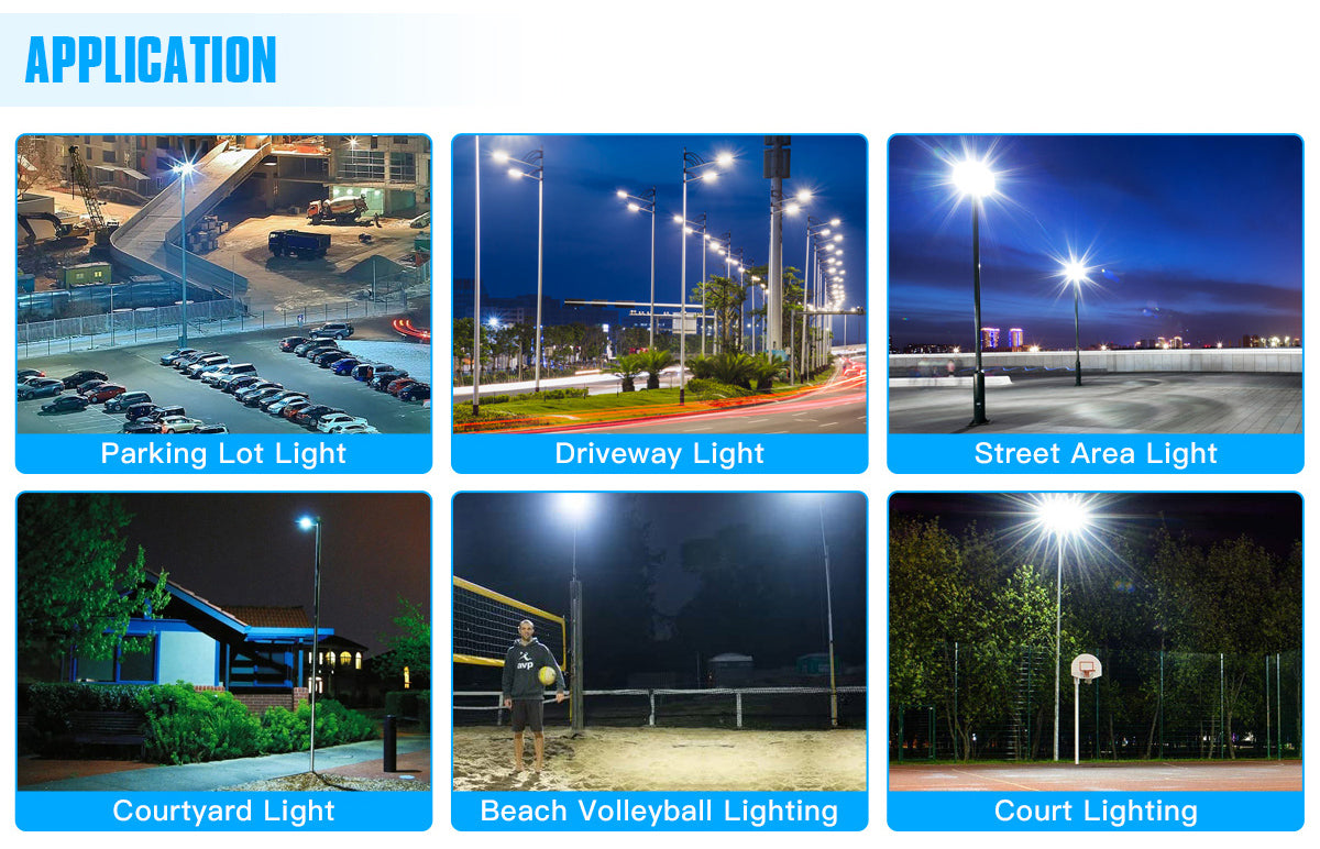 LED Parking Lot Light - SB Series With A&N Mount 400W,60000lumens,Selectable Wattage,5000K,100-277V,Built in Photocell