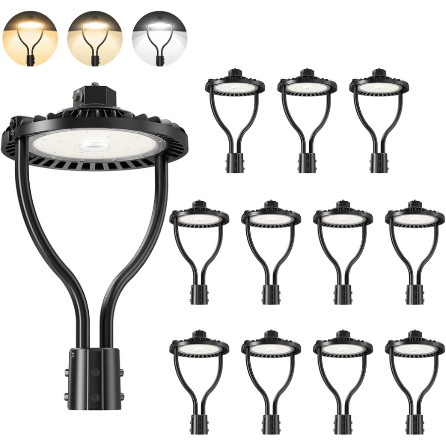 NGTLIGHT LED Post Circle Light - PCA Series, 60W-150W, Selectable Wattage & CCT, 100-277V, Dusk to Dawn