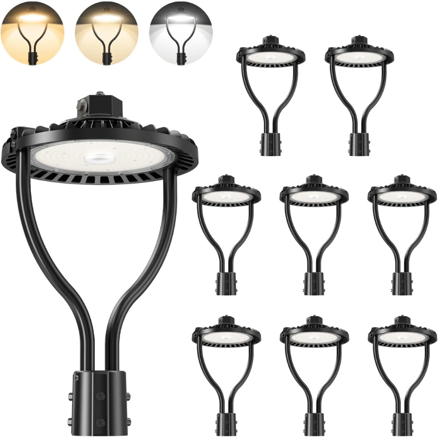 NGTLIGHT LED Post Circle Light - PCA Series, 60W-150W, Selectable Wattage & CCT, 100-277V, Dusk to Dawn