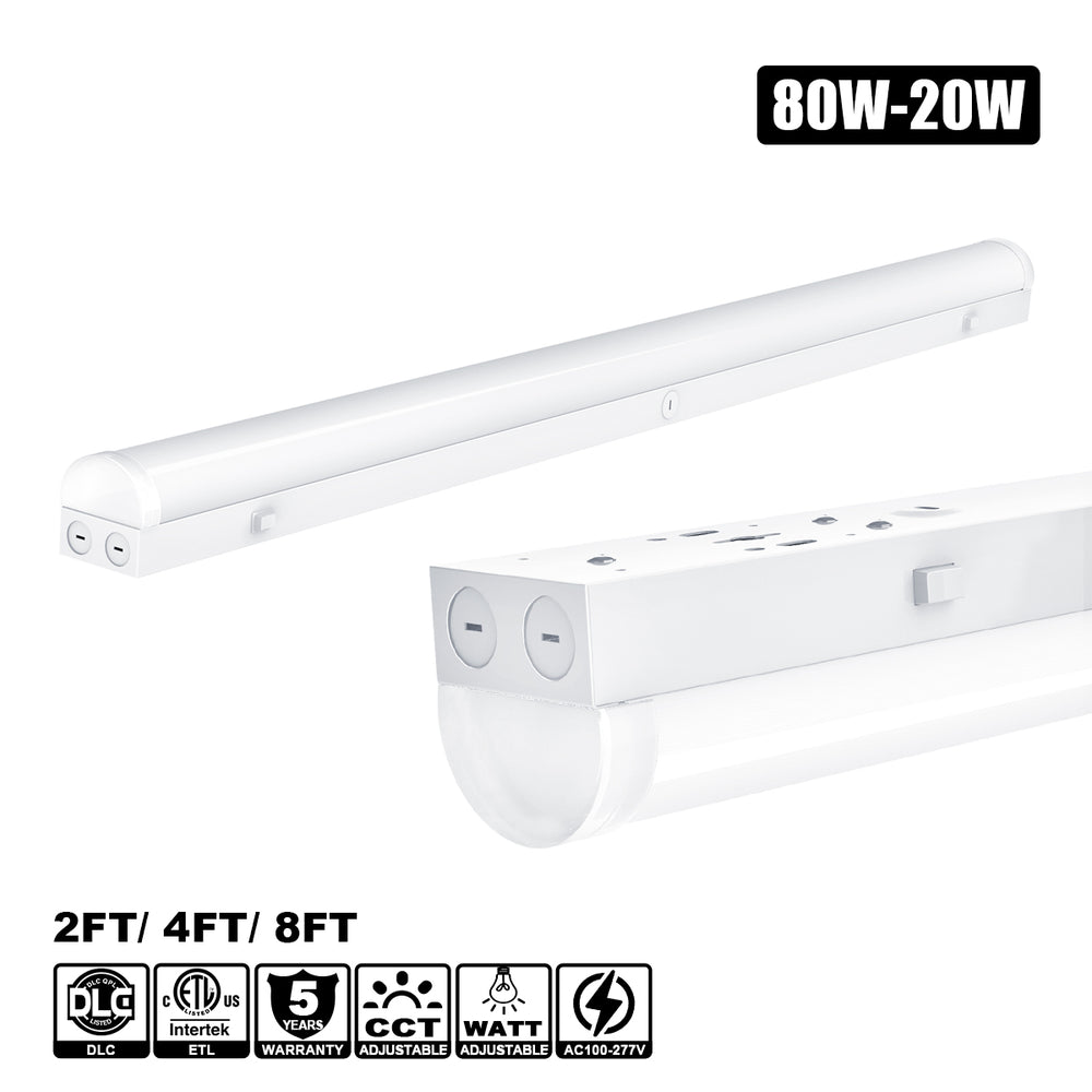 NGTLIGHT LED Strip Light - STL Series, 100W, Selectable Wattage&CCT, 120-277V, 0-10V DIMMABLE, 8FT, 4 Pack Application