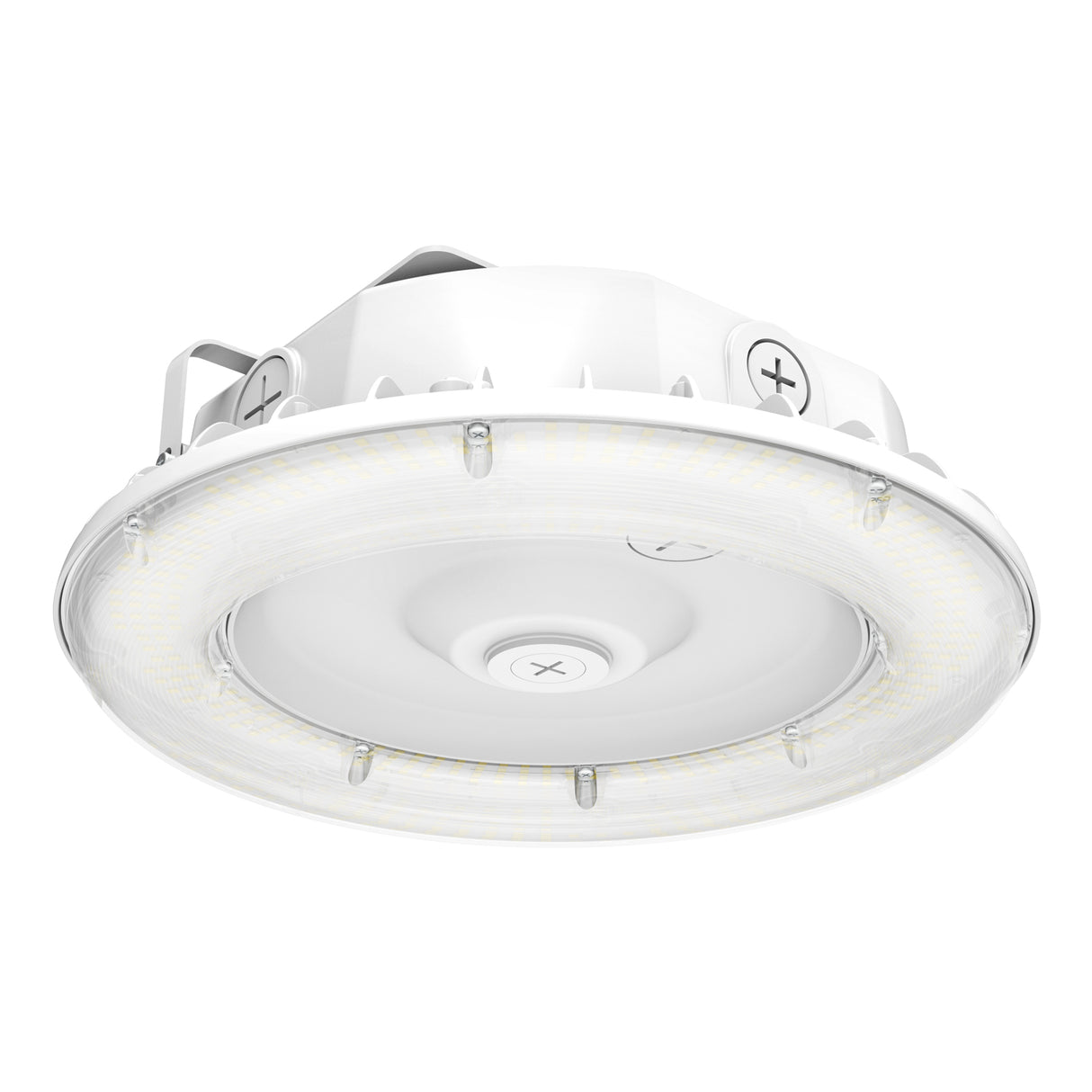 LED  Round Canopy Light - CP Series,100W,Selectable Wattage & CCT,100-277V,Dusk to Dawn