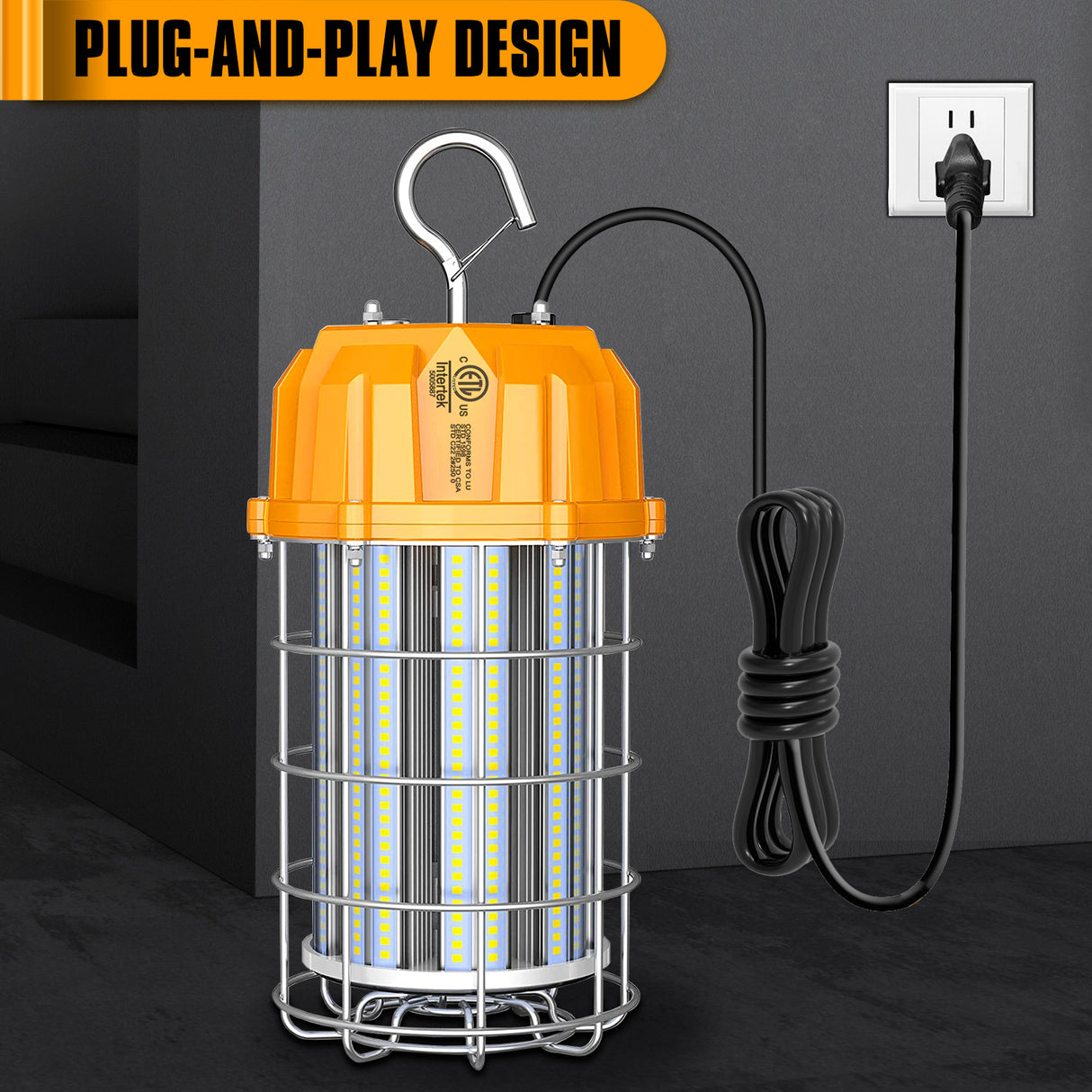 LED Round Work Light - TWL Series,150W,21000lumens,5000K,100-277V, US PLUG