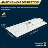 NGTLIGHT LED Linear High Bay Light - LHB06 Series,350W,Selectable Wattage & CCT,120-277V,2 Pack