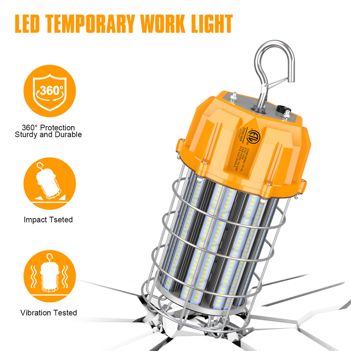 LED Round Work Light - TWL Series,150W,21000lumens,5000K,100-277V, US PLUG
